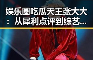 娱乐圈吃瓜天王张大大：从犀利点评到综艺常客，风格独特的“吃瓜帝”现状揭秘